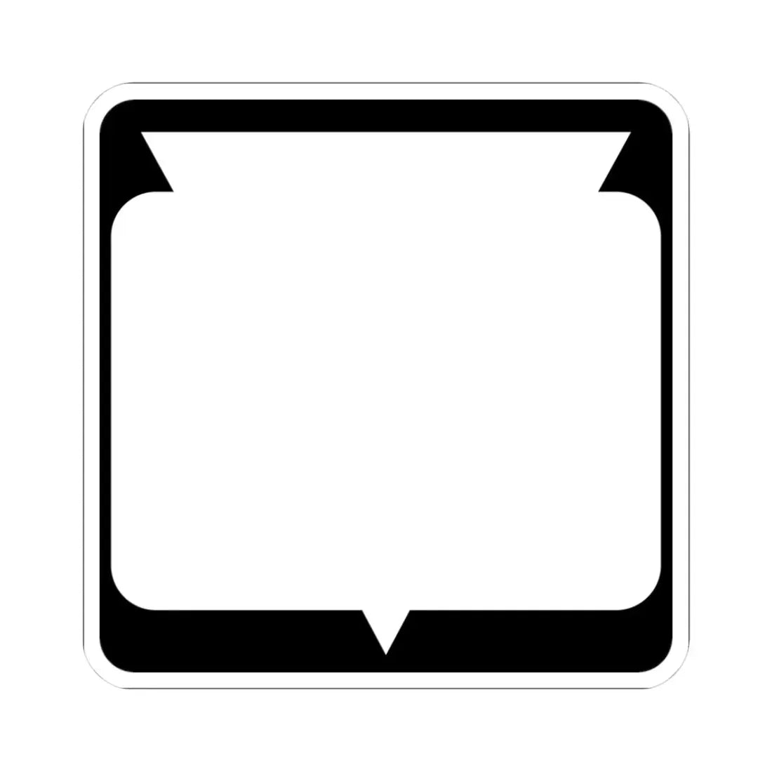 WIS blank (Wisconsin) (Road Sign) STICKER Vinyl Kiss-Cut Decal 3 Inch White - The Sticker Space
