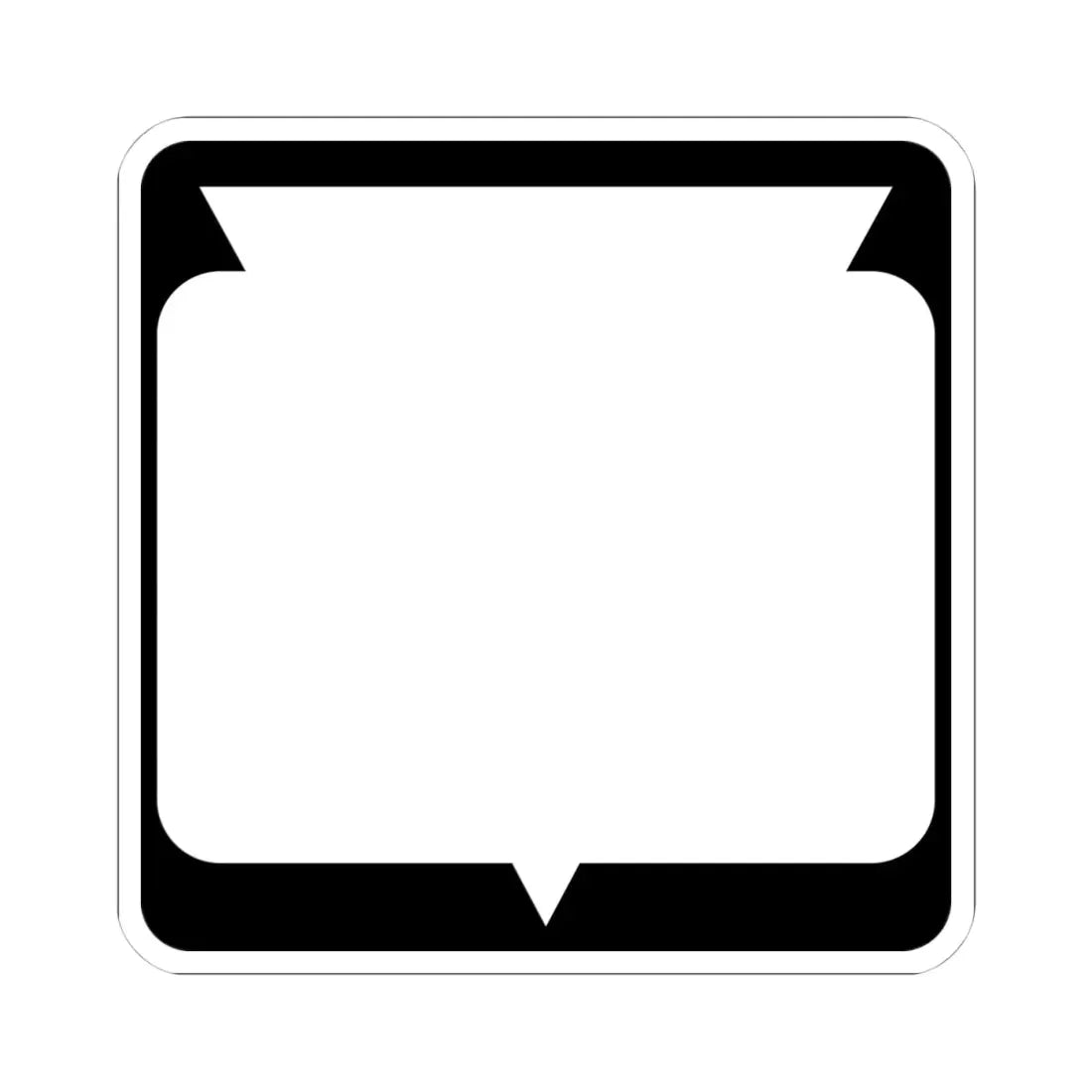 WIS blank (Wisconsin) (Road Sign) STICKER Vinyl Kiss-Cut Decal 4 Inch White - The Sticker Space