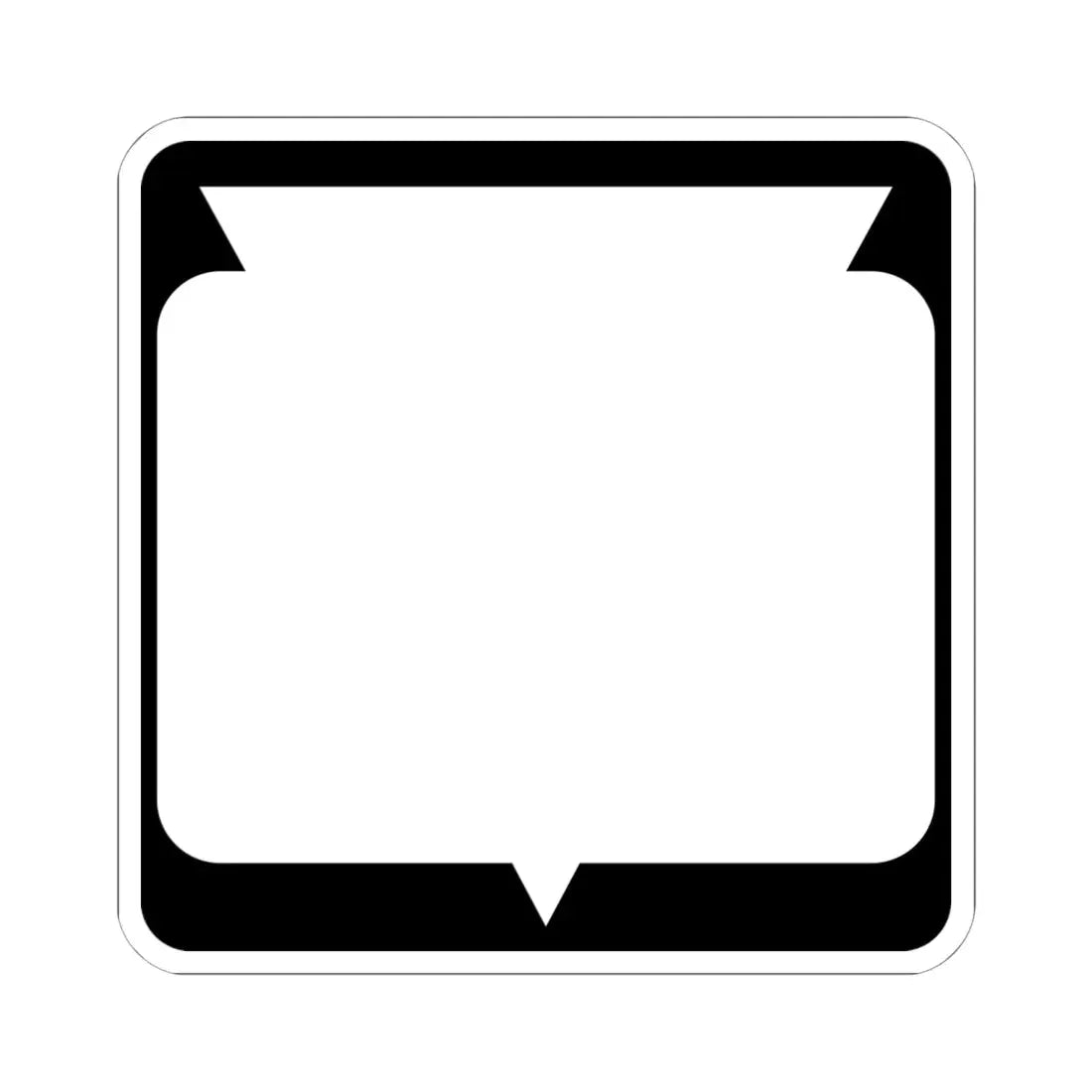 WIS blank (Wisconsin) (Road Sign) STICKER Vinyl Kiss-Cut Decal 6 Inch White - The Sticker Space