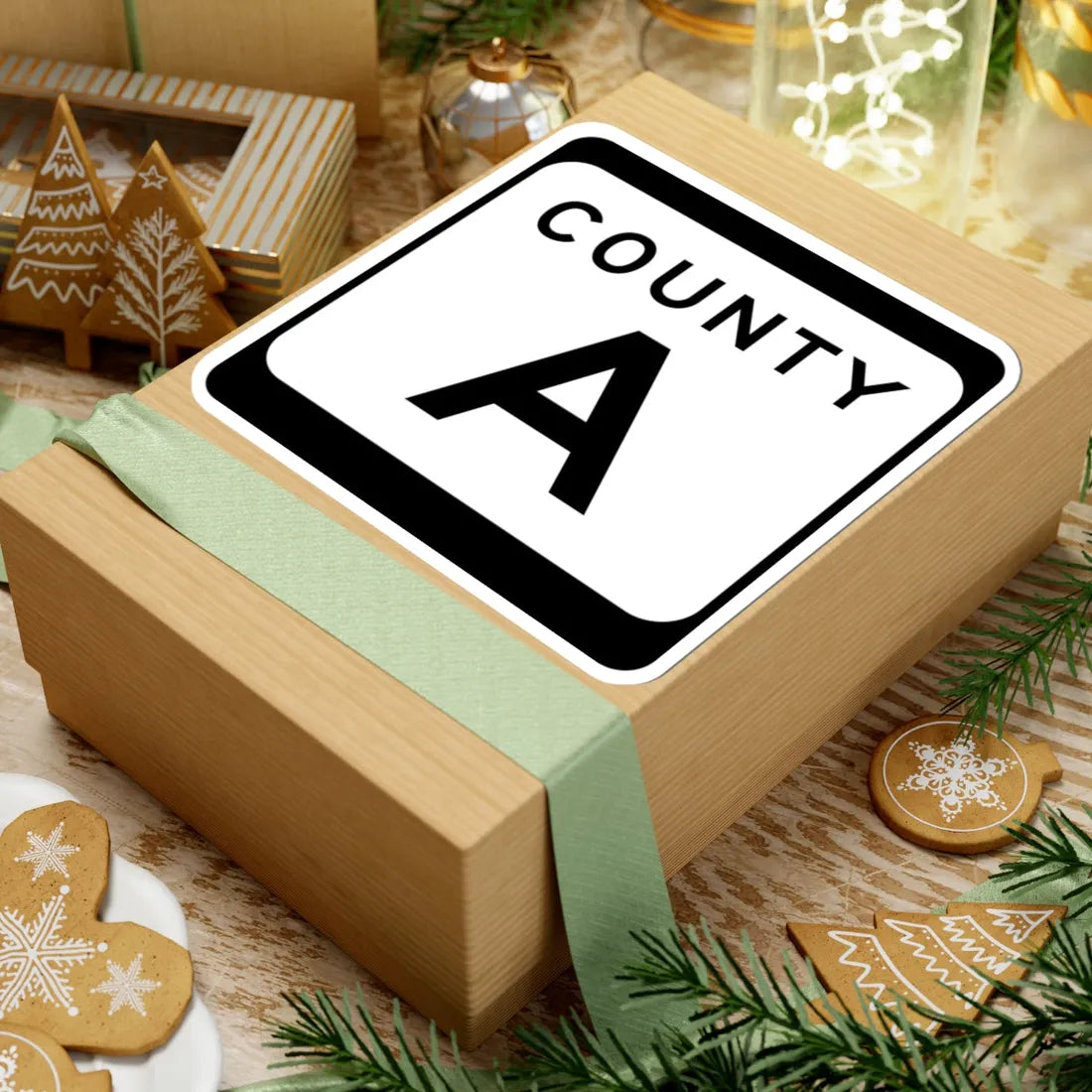 WIS County A (Wisconsin) (Road Sign) STICKER Vinyl Kiss-Cut Decal - The Sticker Space