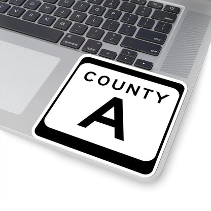 WIS County A (Wisconsin) (Road Sign) STICKER Vinyl Kiss-Cut Decal - The Sticker Space