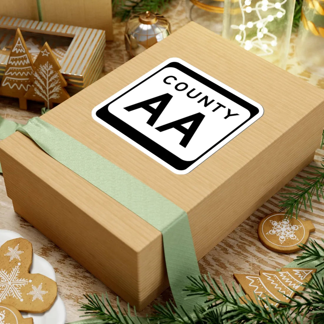 WIS County AA (Wisconsin) (Road Sign) STICKER Vinyl Kiss-Cut Decal - The Sticker Space