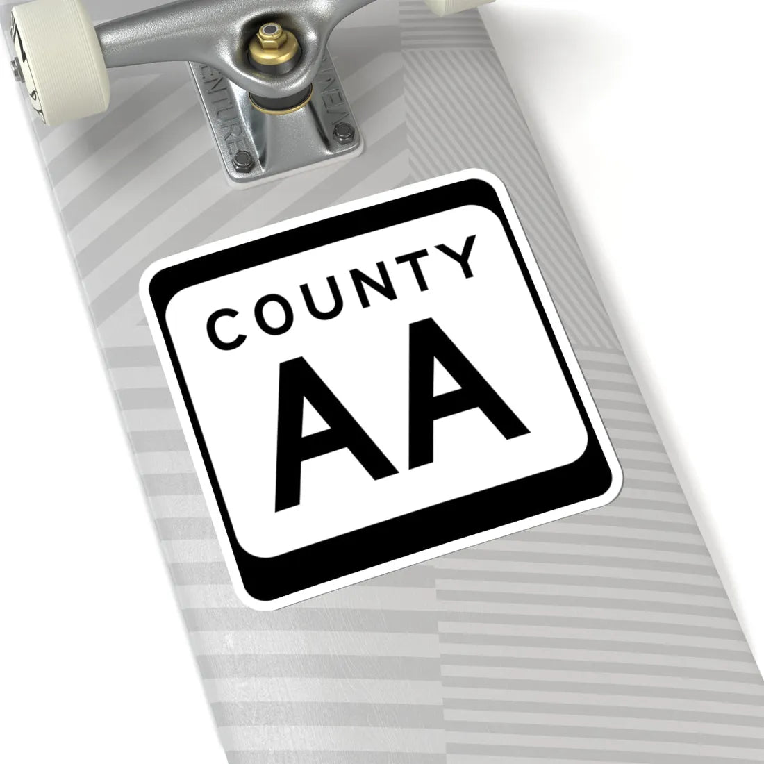 WIS County AA (Wisconsin) (Road Sign) STICKER Vinyl Kiss-Cut Decal - The Sticker Space