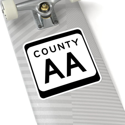WIS County AA (Wisconsin) (Road Sign) STICKER Vinyl Kiss-Cut Decal - The Sticker Space