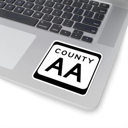 WIS County AA (Wisconsin) (Road Sign) STICKER Vinyl Kiss-Cut Decal - The Sticker Space