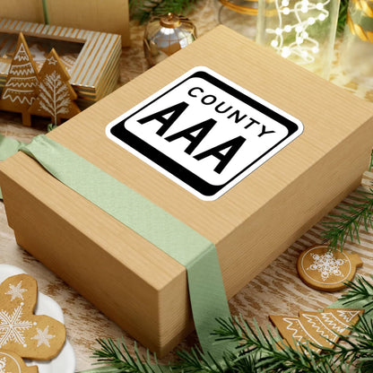 WIS County AAA (Wisconsin) (Road Sign) STICKER Vinyl Kiss-Cut Decal - The Sticker Space