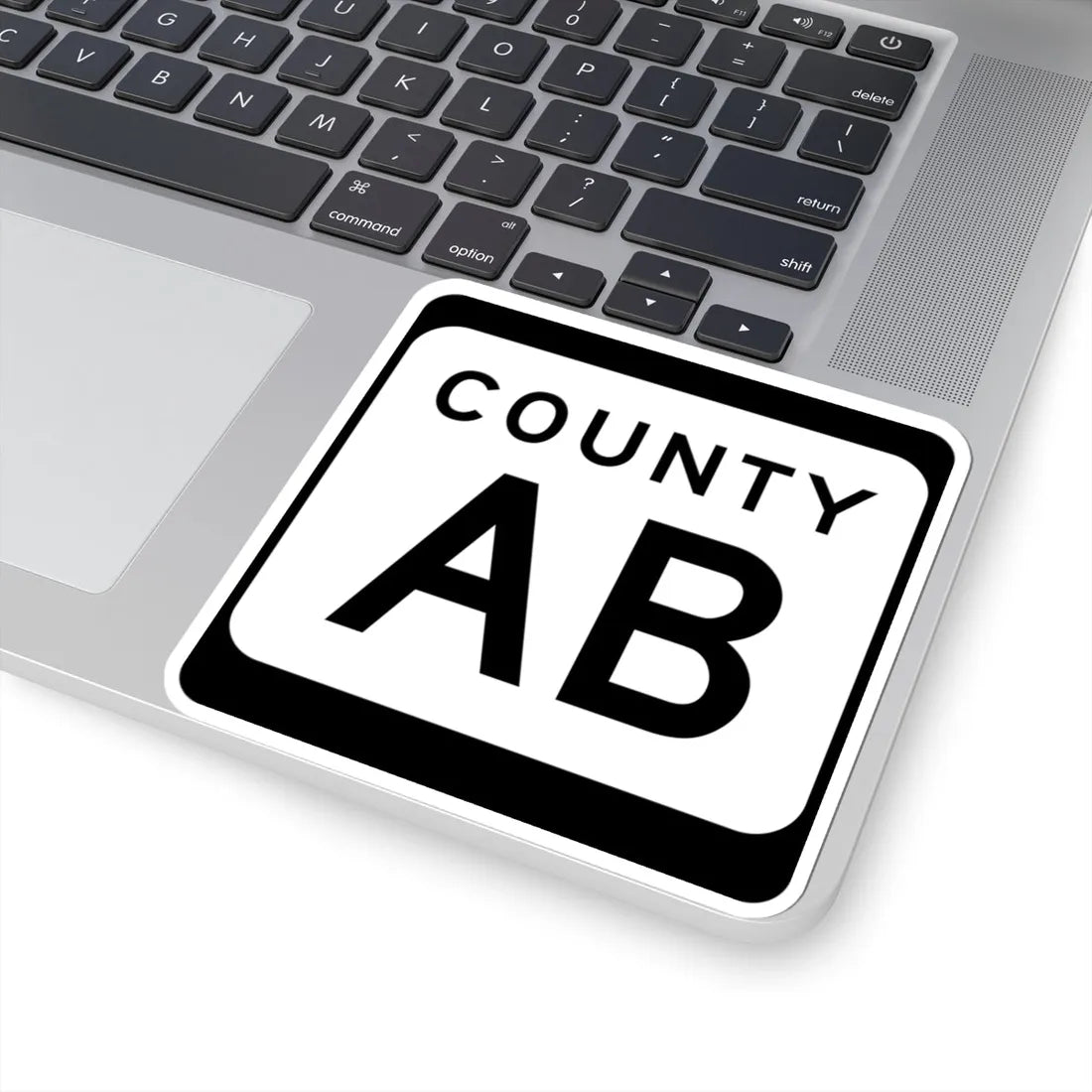 WIS County AB (Wisconsin) (Road Sign) STICKER Vinyl Kiss-Cut Decal - The Sticker Space