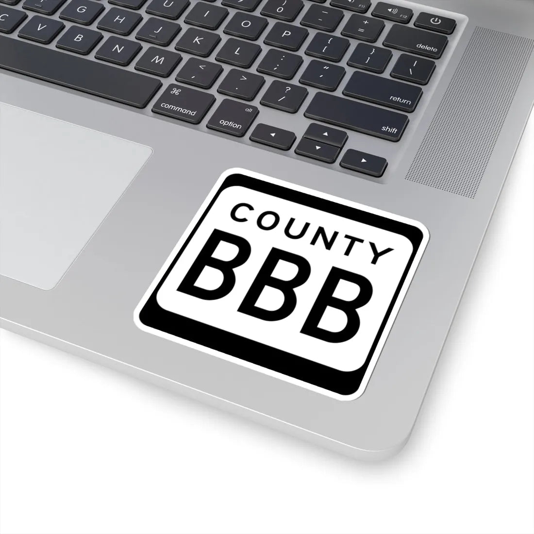WIS County BBB (Wisconsin) (Road Sign) STICKER Vinyl Kiss-Cut Decal - The Sticker Space