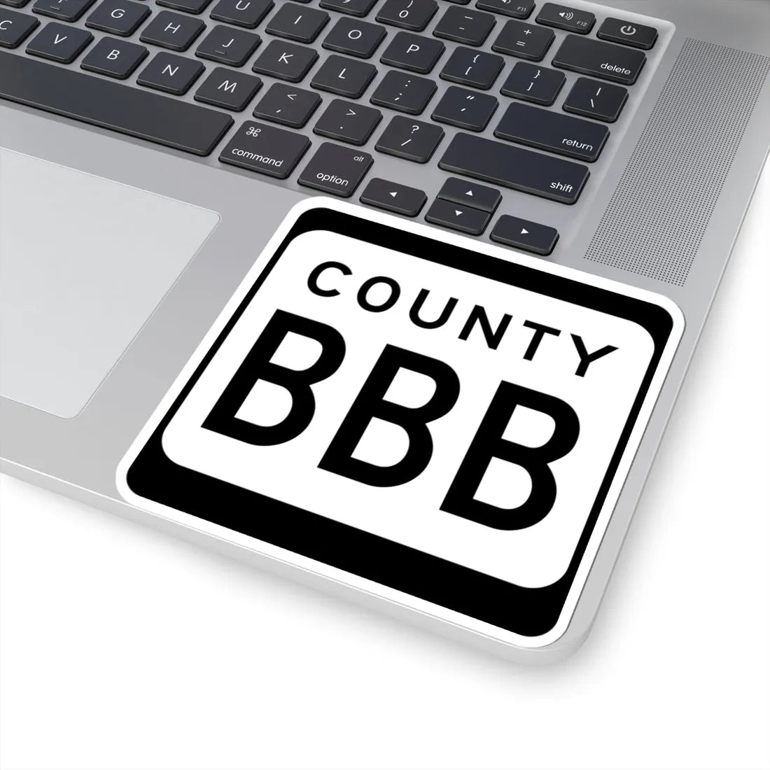 WIS County BBB (Wisconsin) (Road Sign) STICKER Vinyl Kiss-Cut Decal - The Sticker Space