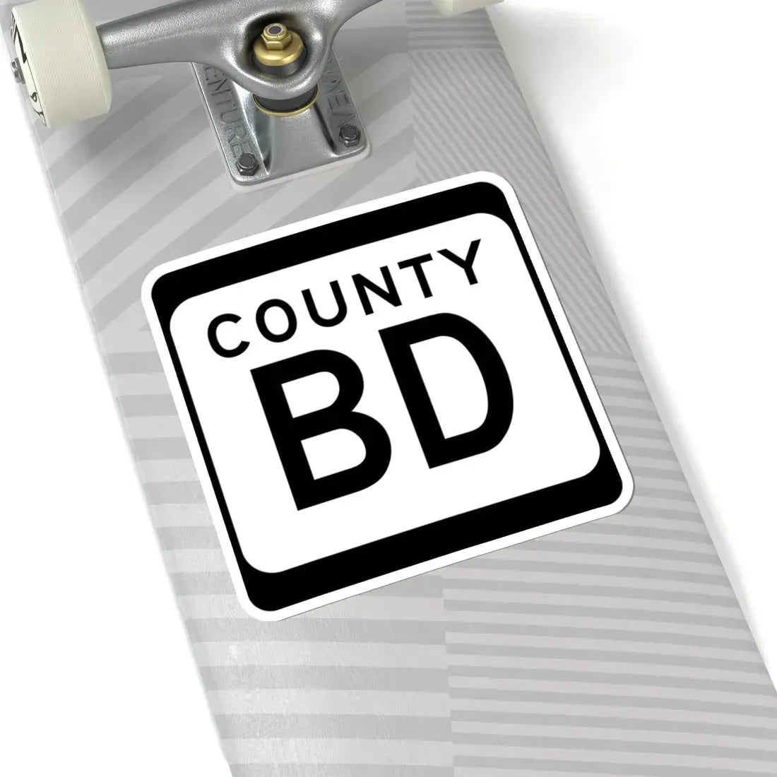 WIS County BD (Wisconsin) (Road Sign) STICKER Vinyl Kiss-Cut Decal - The Sticker Space