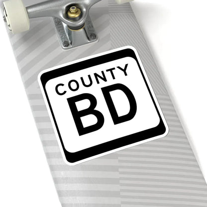 WIS County BD (Wisconsin) (Road Sign) STICKER Vinyl Kiss-Cut Decal - The Sticker Space