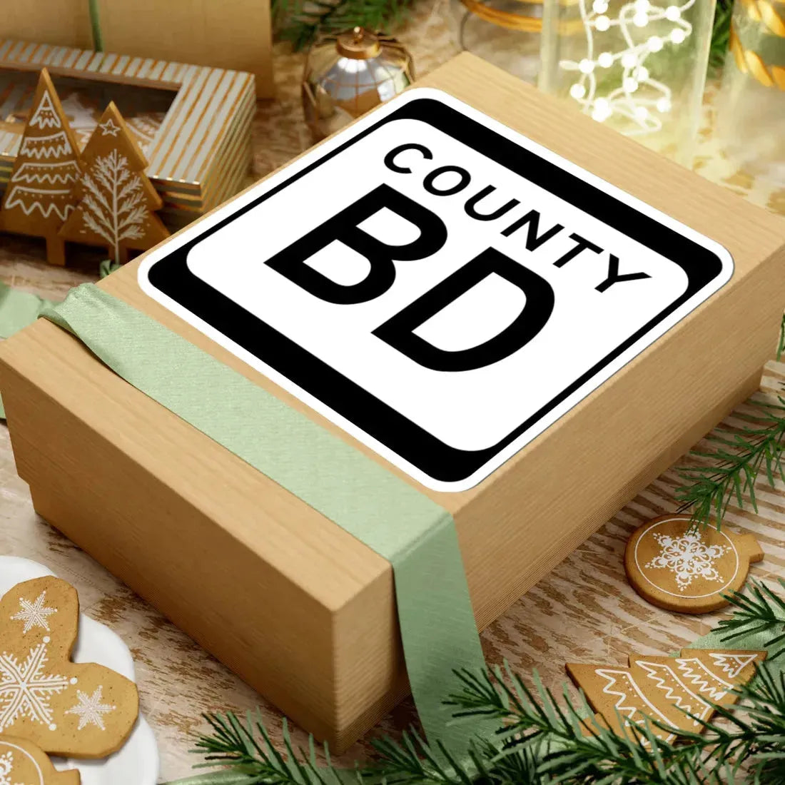 WIS County BD (Wisconsin) (Road Sign) STICKER Vinyl Kiss-Cut Decal - The Sticker Space