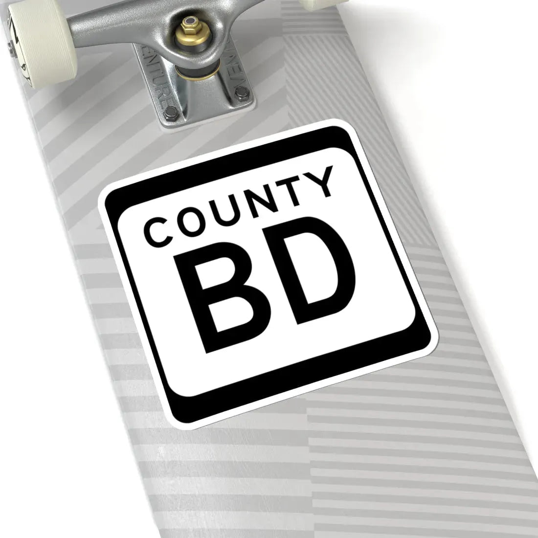 WIS County BD (Wisconsin) (Road Sign) STICKER Vinyl Kiss-Cut Decal - The Sticker Space