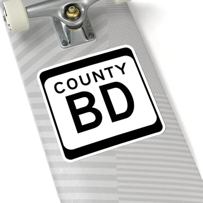 WIS County BD (Wisconsin) (Road Sign) STICKER Vinyl Kiss-Cut Decal - The Sticker Space