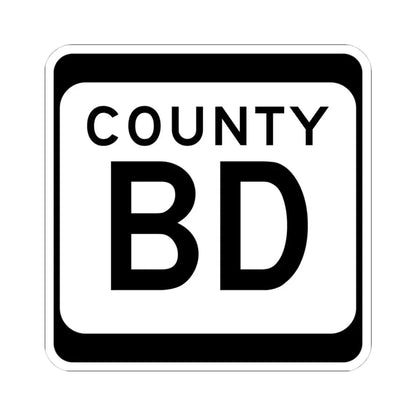 WIS County BD (Wisconsin) (Road Sign) STICKER Vinyl Kiss-Cut Decal - The Sticker Space