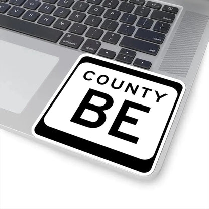 WIS County BE (Wisconsin) (Road Sign) STICKER Vinyl Kiss-Cut Decal - The Sticker Space