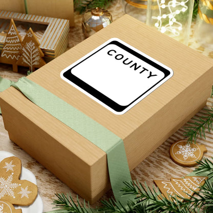 WIS County blank (Wisconsin) (Road Sign) STICKER Vinyl Kiss-Cut Decal - The Sticker Space