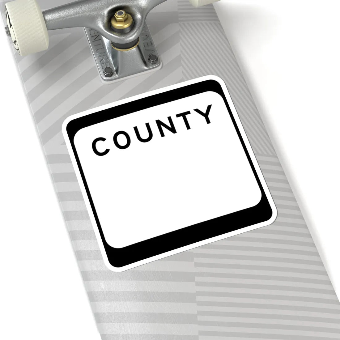WIS County blank (Wisconsin) (Road Sign) STICKER Vinyl Kiss-Cut Decal - The Sticker Space