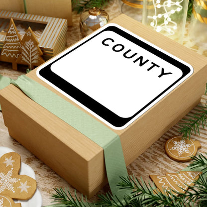 WIS County blank (Wisconsin) (Road Sign) STICKER Vinyl Kiss-Cut Decal - The Sticker Space