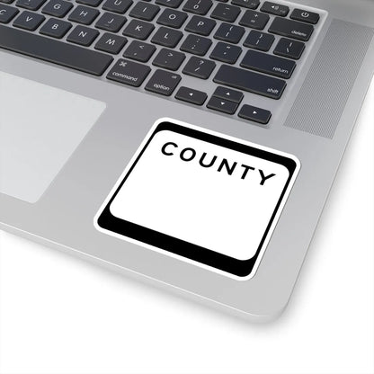 WIS County blank (Wisconsin) (Road Sign) STICKER Vinyl Kiss-Cut Decal - The Sticker Space