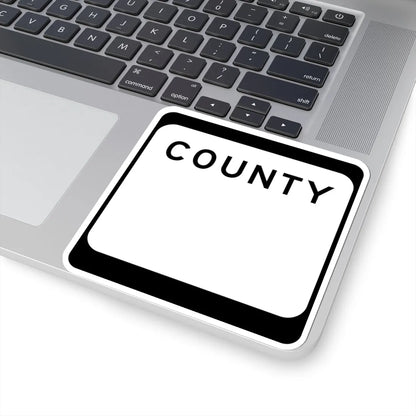 WIS County blank (Wisconsin) (Road Sign) STICKER Vinyl Kiss-Cut Decal - The Sticker Space
