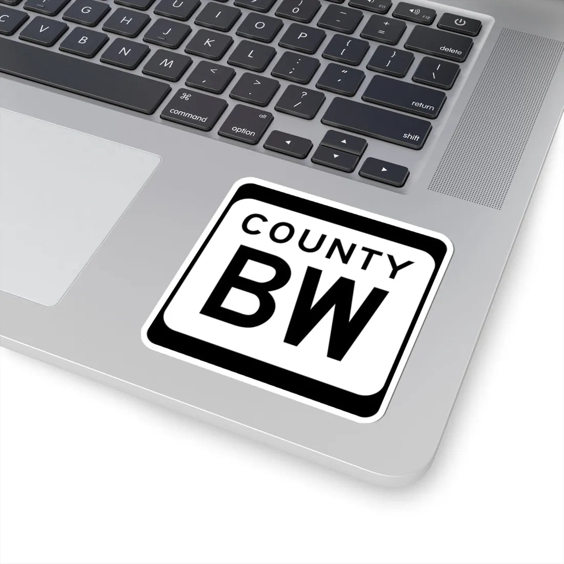 WIS County BW (Wisconsin) (Road Sign) STICKER Vinyl Kiss-Cut Decal - The Sticker Space
