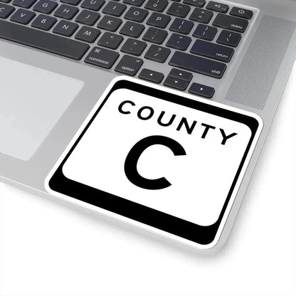 WIS County C (Wisconsin) (Road Sign) STICKER Vinyl Kiss-Cut Decal - The Sticker Space