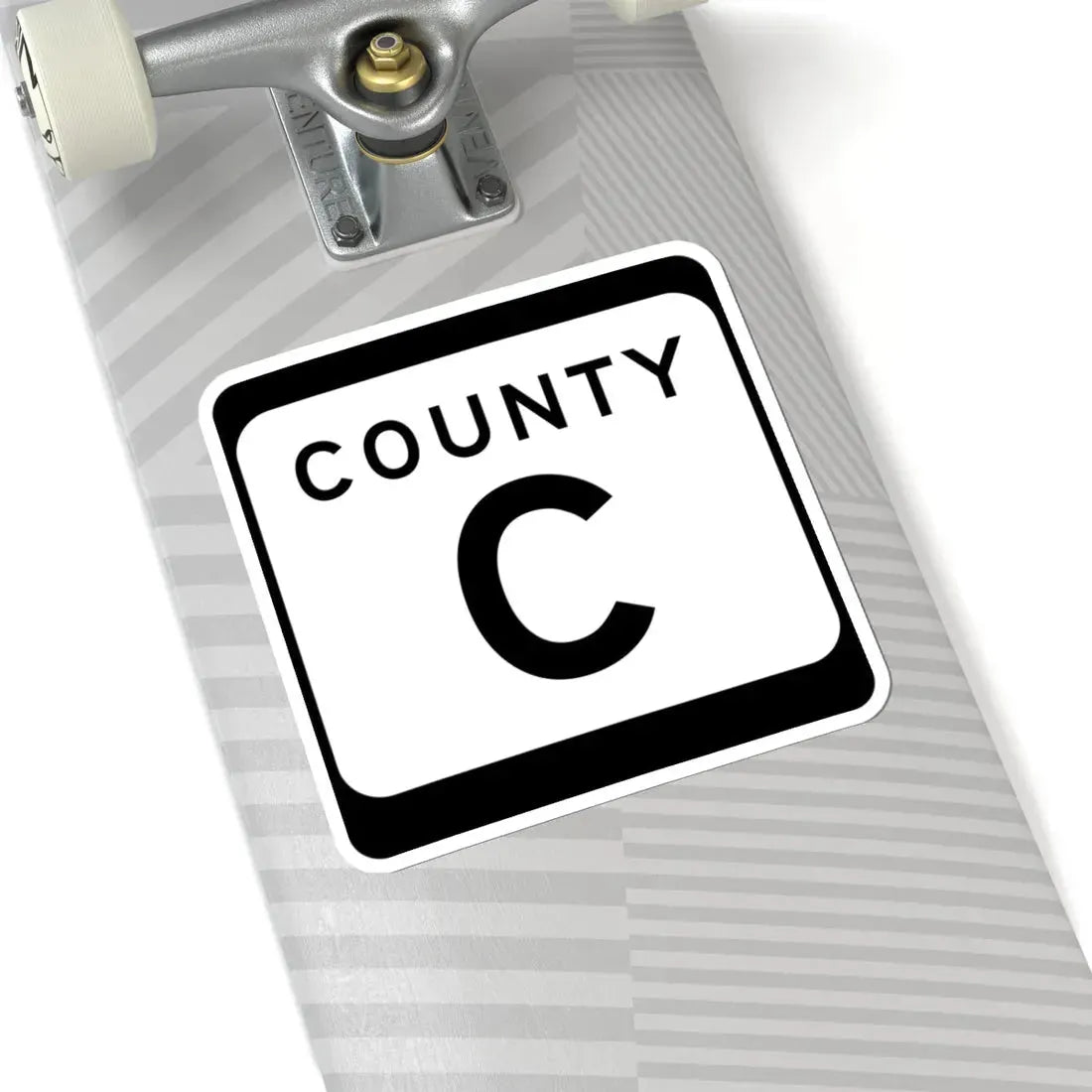 WIS County C (Wisconsin) (Road Sign) STICKER Vinyl Kiss-Cut Decal - The Sticker Space