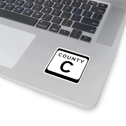 WIS County C (Wisconsin) (Road Sign) STICKER Vinyl Kiss-Cut Decal - The Sticker Space