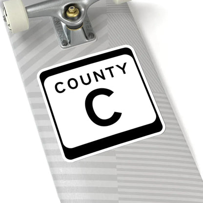 WIS County C (Wisconsin) (Road Sign) STICKER Vinyl Kiss-Cut Decal - The Sticker Space