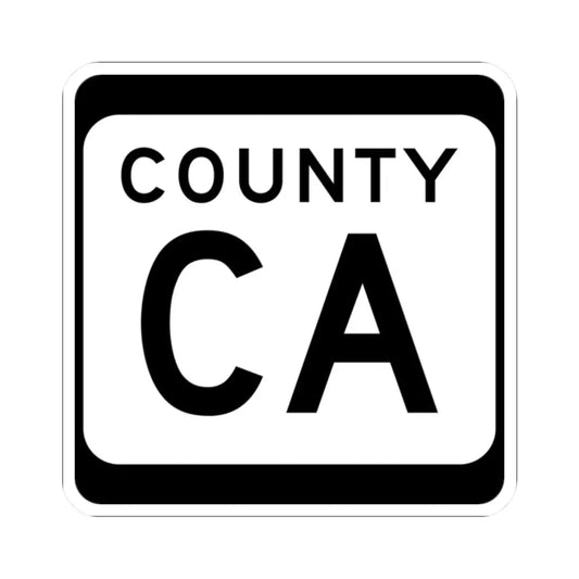 WIS County CA (Wisconsin) (Road Sign) STICKER Vinyl Kiss-Cut Decal 2 Inch White - The Sticker Space