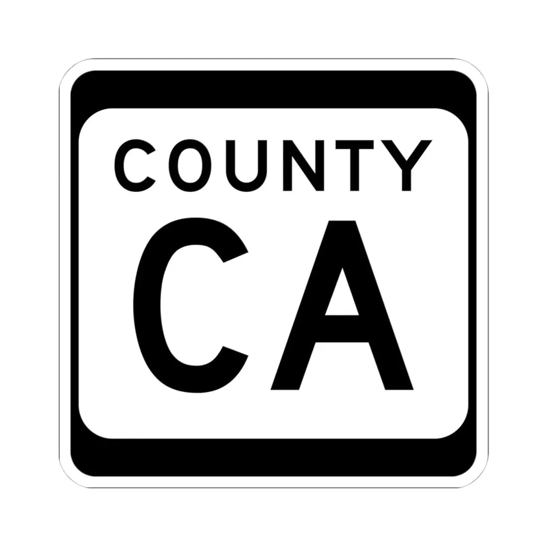 WIS County CA (Wisconsin) (Road Sign) STICKER Vinyl Kiss-Cut Decal 4 Inch White - The Sticker Space
