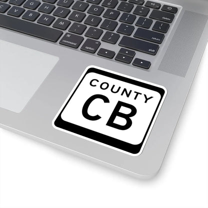 WIS County CB (Wisconsin) (Road Sign) STICKER Vinyl Kiss-Cut Decal - The Sticker Space