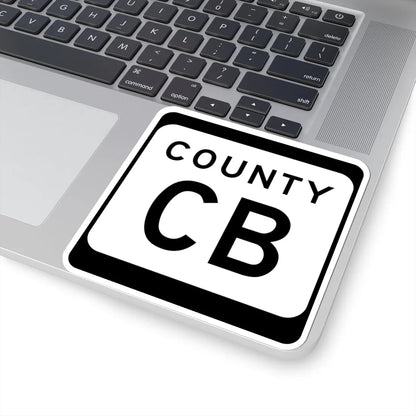 WIS County CB (Wisconsin) (Road Sign) STICKER Vinyl Kiss-Cut Decal - The Sticker Space