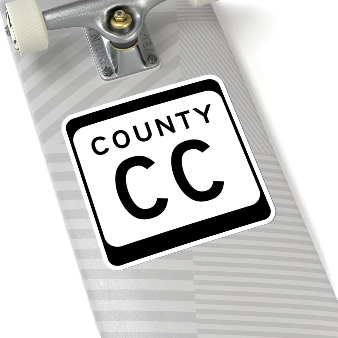 WIS County CC (Wisconsin) (Road Sign) STICKER Vinyl Kiss-Cut Decal - The Sticker Space
