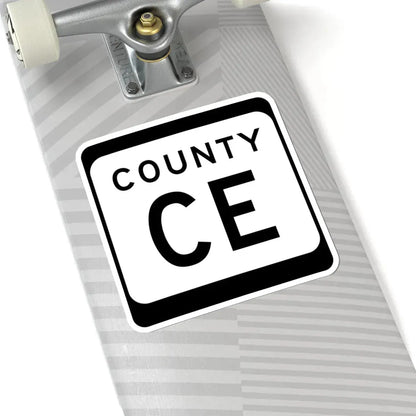 WIS County CE (Wisconsin) (Road Sign) STICKER Vinyl Kiss-Cut Decal - The Sticker Space