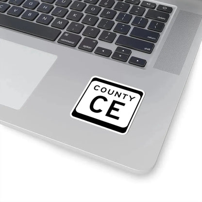 WIS County CE (Wisconsin) (Road Sign) STICKER Vinyl Kiss-Cut Decal - The Sticker Space