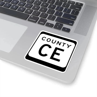 WIS County CE (Wisconsin) (Road Sign) STICKER Vinyl Kiss-Cut Decal - The Sticker Space