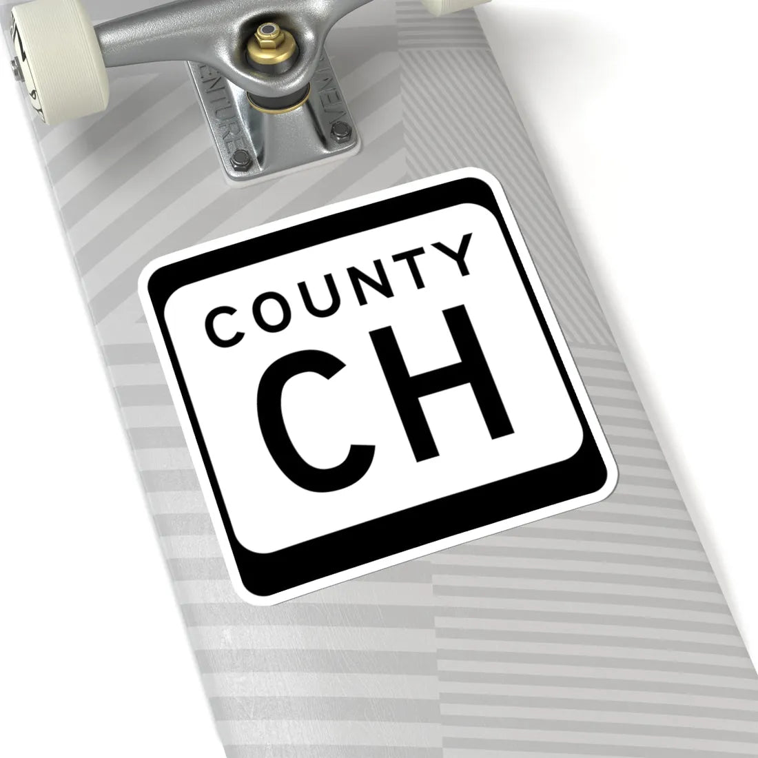 WIS County CH (Wisconsin) (Road Sign) STICKER Vinyl Kiss-Cut Decal - The Sticker Space