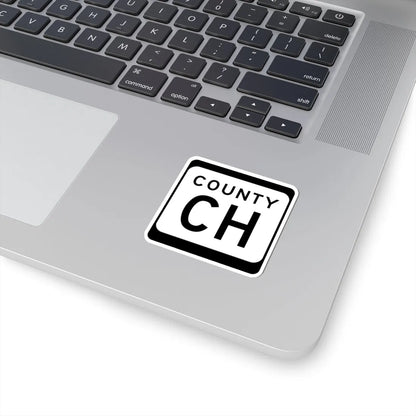 WIS County CH (Wisconsin) (Road Sign) STICKER Vinyl Kiss-Cut Decal - The Sticker Space