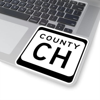 WIS County CH (Wisconsin) (Road Sign) STICKER Vinyl Kiss-Cut Decal - The Sticker Space