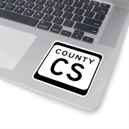 WIS County CS (Wisconsin) (Road Sign) STICKER Vinyl Kiss-Cut Decal - The Sticker Space