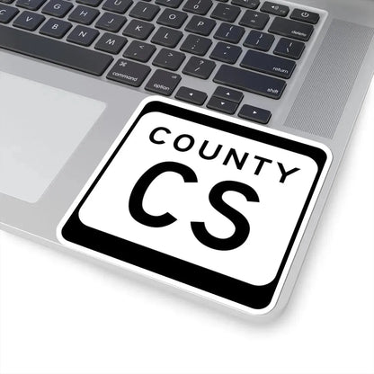 WIS County CS (Wisconsin) (Road Sign) STICKER Vinyl Kiss-Cut Decal - The Sticker Space