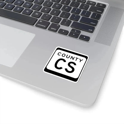 WIS County CS (Wisconsin) (Road Sign) STICKER Vinyl Kiss-Cut Decal - The Sticker Space