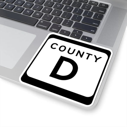 WIS County D (Wisconsin) (Road Sign) STICKER Vinyl Kiss-Cut Decal - The Sticker Space