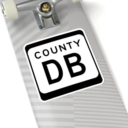 WIS County DB (Wisconsin) (Road Sign) STICKER Vinyl Kiss-Cut Decal - The Sticker Space