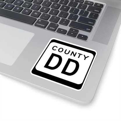 WIS County DD (Wisconsin) (Road Sign) STICKER Vinyl Kiss-Cut Decal - The Sticker Space