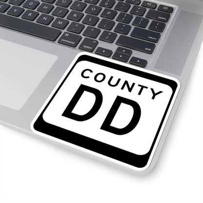 WIS County DD (Wisconsin) (Road Sign) STICKER Vinyl Kiss-Cut Decal - The Sticker Space