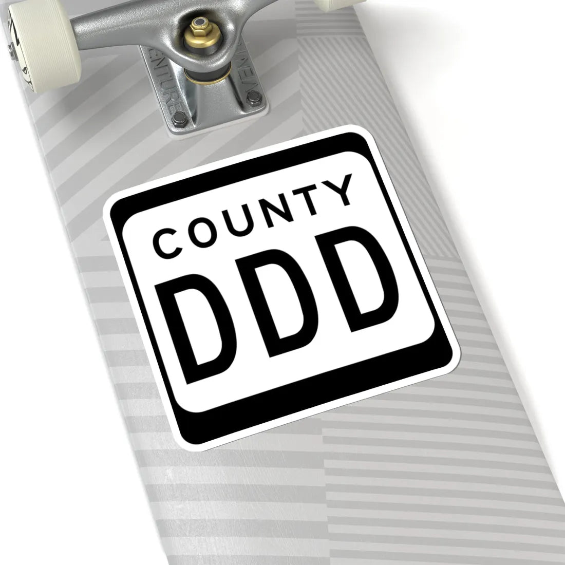 WIS County DDD (Wisconsin) (Road Sign) STICKER Vinyl Kiss-Cut Decal - The Sticker Space
