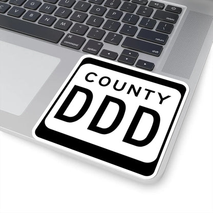 WIS County DDD (Wisconsin) (Road Sign) STICKER Vinyl Kiss-Cut Decal - The Sticker Space